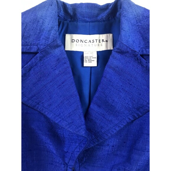 Womens Doncaster Signature Blazer - 100%  Dupioni Silk - Size 2 - Picture 7 of 16